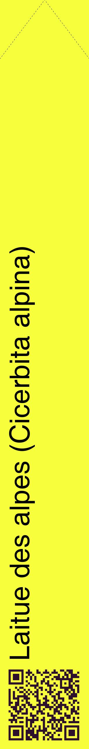 Étiquette de : Cicerbita alpina - format c - style noire18_simplehel avec qrcode et comestibilité