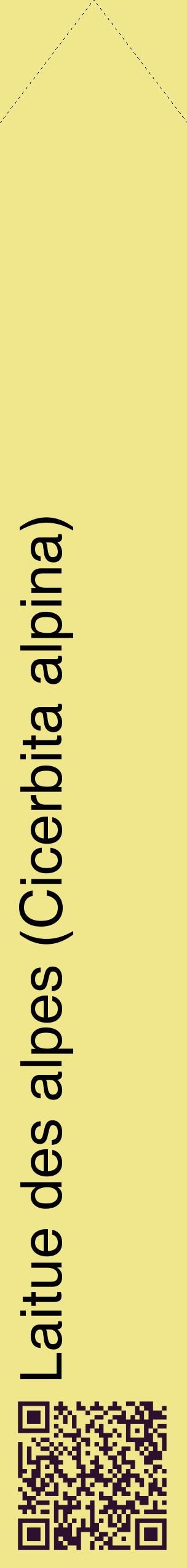 Étiquette de : Cicerbita alpina - format c - style noire20_simplehel avec qrcode et comestibilité