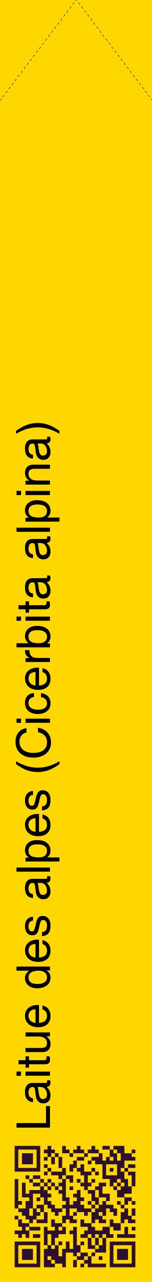 Étiquette de : Cicerbita alpina - format c - style noire21_simplehel avec qrcode et comestibilité