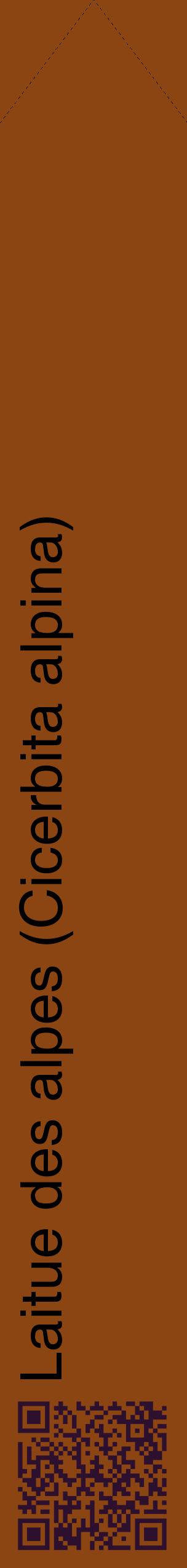 Étiquette de : Cicerbita alpina - format c - style noire30_simplehel avec qrcode et comestibilité