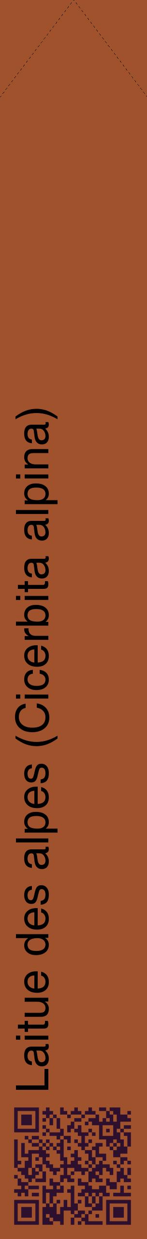 Étiquette de : Cicerbita alpina - format c - style noire32_simplehel avec qrcode et comestibilité