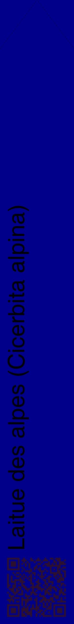 Étiquette de : Cicerbita alpina - format c - style noire7_simplehel avec qrcode et comestibilité