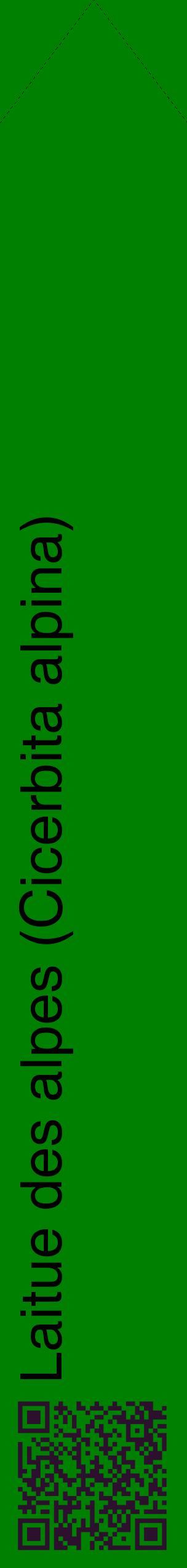 Étiquette de : Cicerbita alpina - format c - style noire9_simplehel avec qrcode et comestibilité