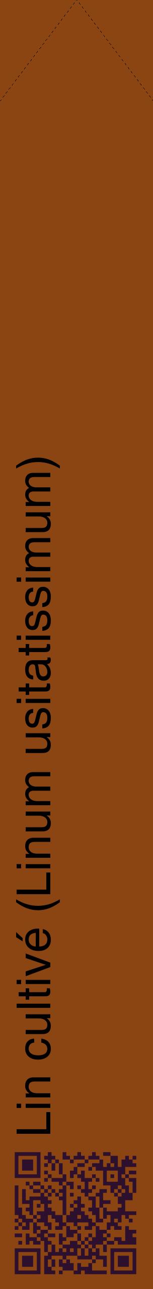 Étiquette de : Linum usitatissimum - format c - style noire30_simplehel avec qrcode et comestibilité
