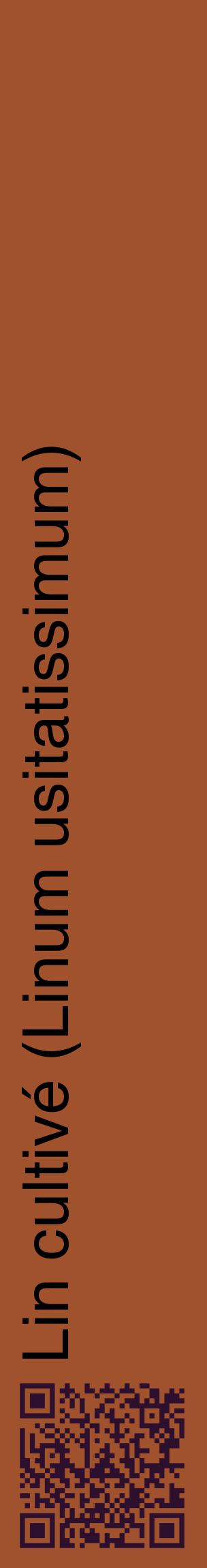 Étiquette de : Linum usitatissimum - format c - style noire32_basiquehel avec qrcode et comestibilité