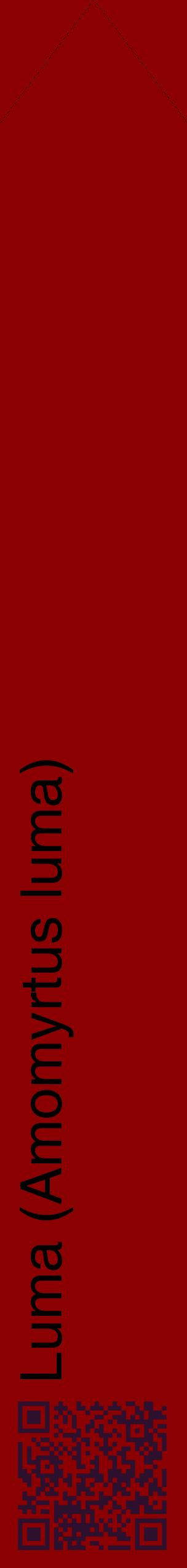 Étiquette de : Amomyrtus luma - format c - style noire34_simplehel avec qrcode et comestibilité