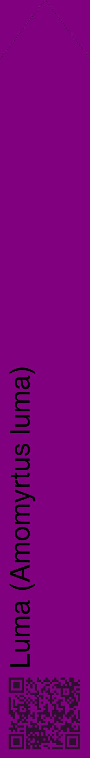 Étiquette de : Amomyrtus luma - format c - style noire46_simplehel avec qrcode et comestibilité