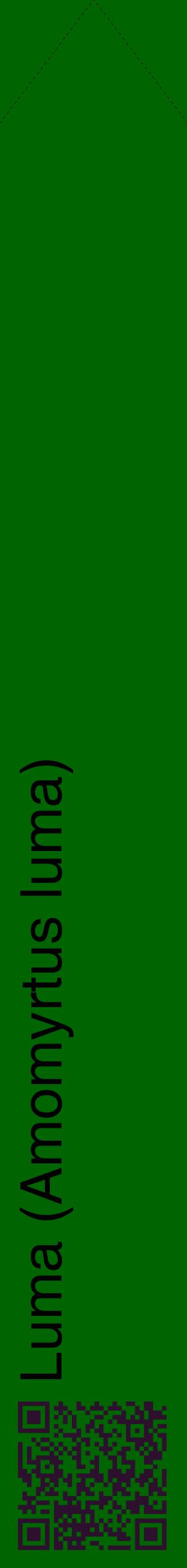 Étiquette de : Amomyrtus luma - format c - style noire8_simplehel avec qrcode et comestibilité