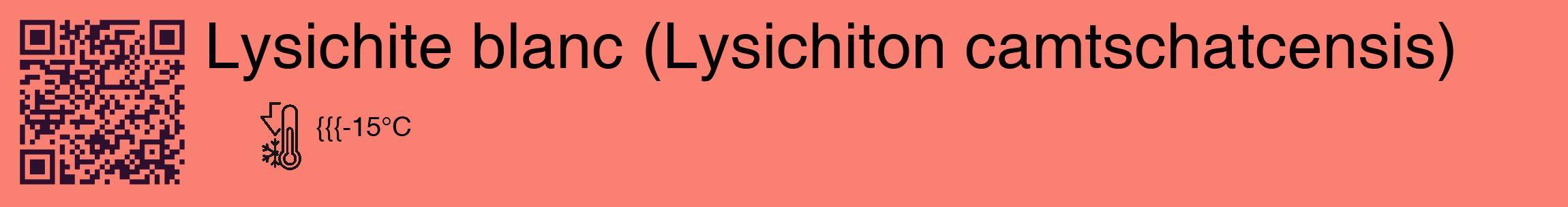 Étiquette de : Lysichiton camtschatcensis - format c - style noire38_basique_basiquehel avec qrcode et comestibilité