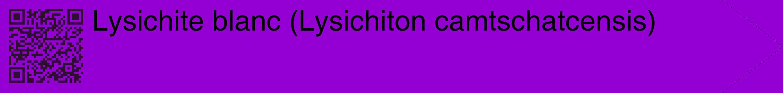 Étiquette de : Lysichiton camtschatcensis - format c - style noire48simple_basique_basiquehel avec qrcode et comestibilité