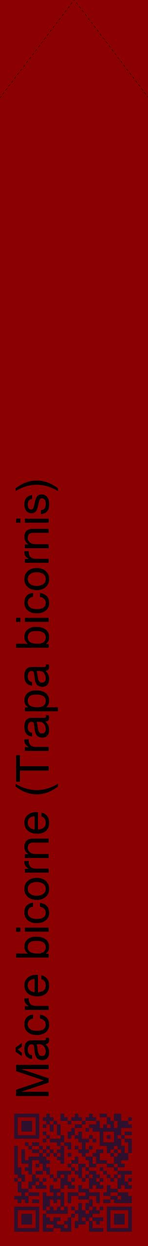 Étiquette de : Trapa bicornis - format c - style noire34_simplehel avec qrcode et comestibilité