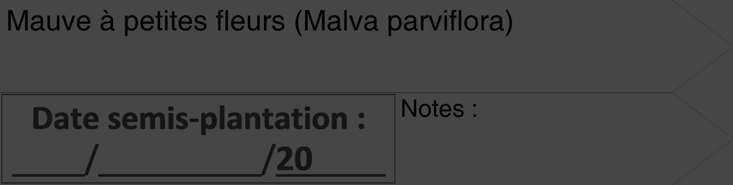 Étiquette de : Malva parviflora - format c - style noire58_simple_simplehel avec comestibilité