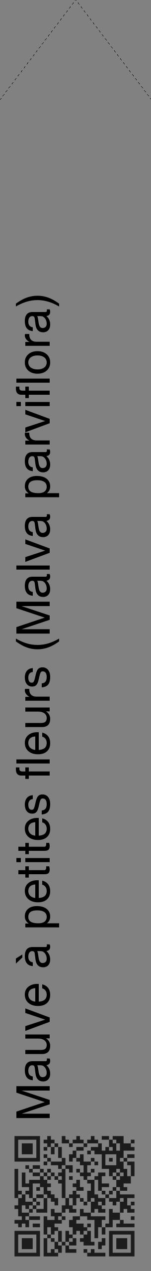 Étiquette de : Malva parviflora - format c - style noire50_simple_simplehel avec qrcode et comestibilité - position verticale