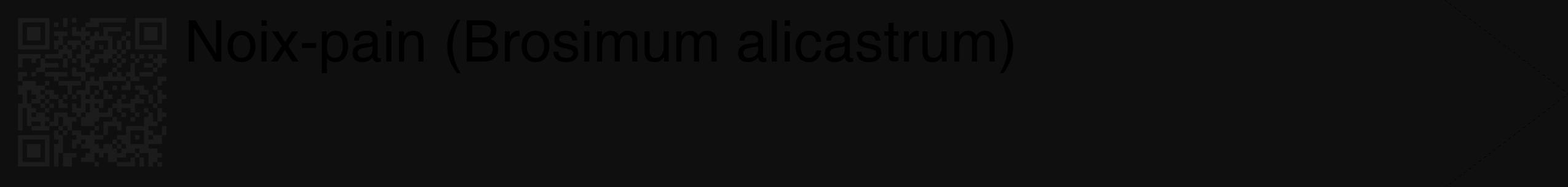Étiquette de : Brosimum alicastrum - format c - style noire7_simple_simplehel avec qrcode et comestibilité