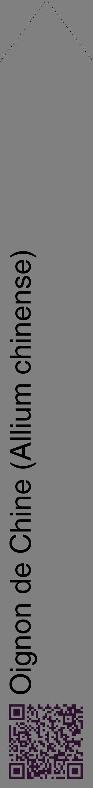 Étiquette de : Allium chinense - format c - style noire57_simplehel avec qrcode et comestibilité