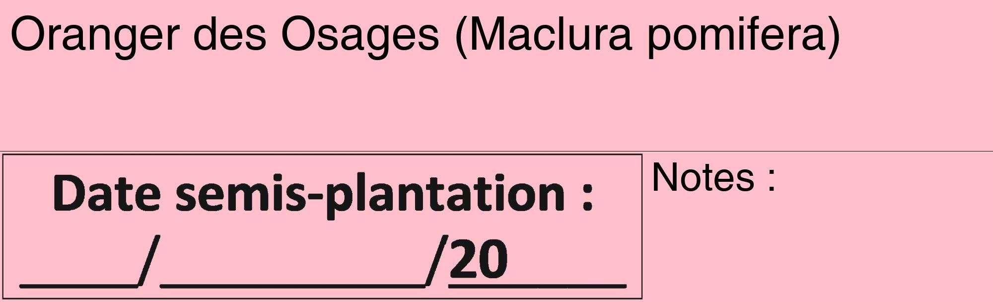 Étiquette de : Maclura pomifera - format c - style noire40_basique_basiquehel avec comestibilité
