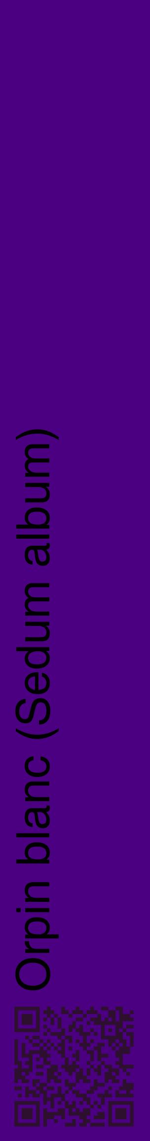 Étiquette de : Sedum album - format c - style noire47_basiquehel avec qrcode et comestibilité