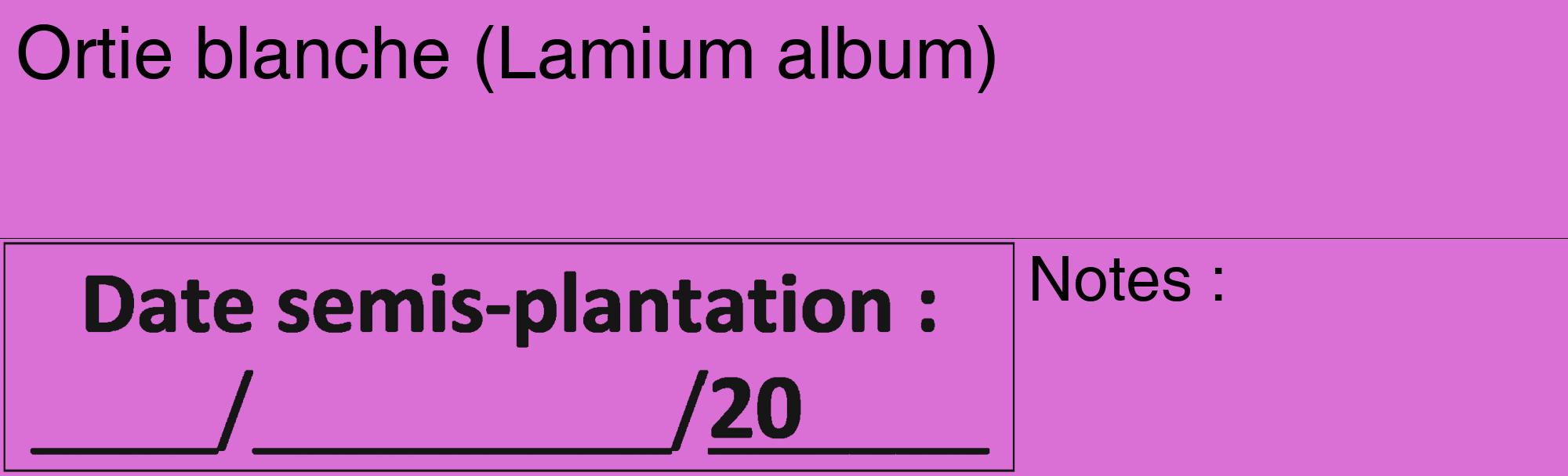 Étiquette de : Lamium album - format c - style noire52_basique_basiquehel avec comestibilité