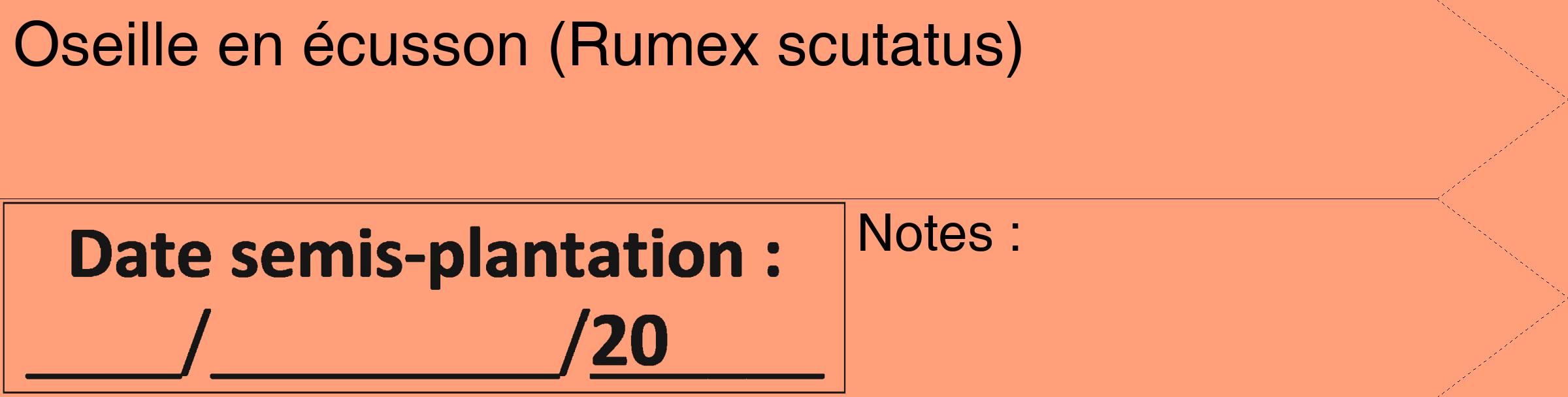 Étiquette de : Rumex scutatus - format c - style noire39_simple_simplehel avec comestibilité