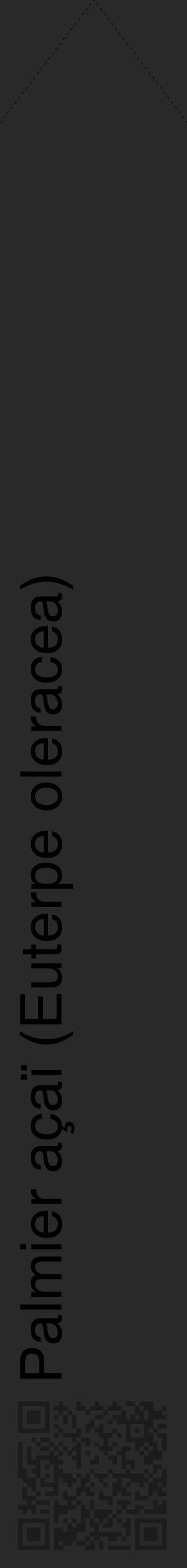 Étiquette de : Euterpe oleracea - format c - style noire34_simple_simplehel avec qrcode et comestibilité - position verticale