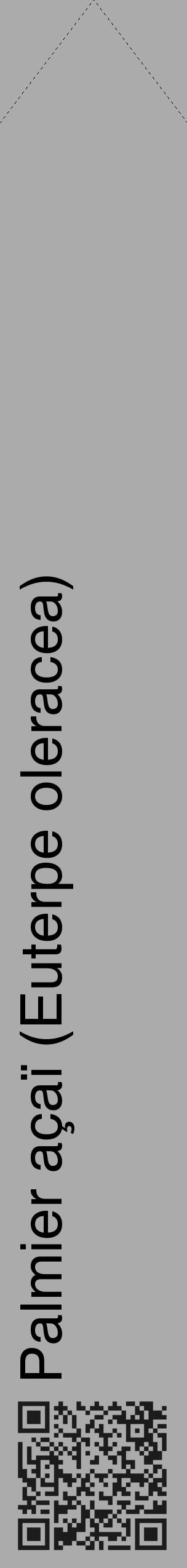 Étiquette de : Euterpe oleracea - format c - style noire37_simple_simplehel avec qrcode et comestibilité - position verticale