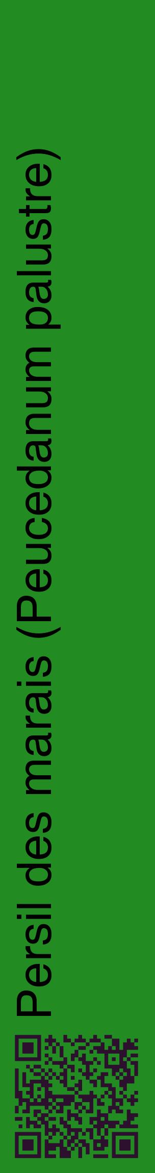 Étiquette de : Peucedanum palustre - format c - style noire10_basiquehel avec qrcode et comestibilité