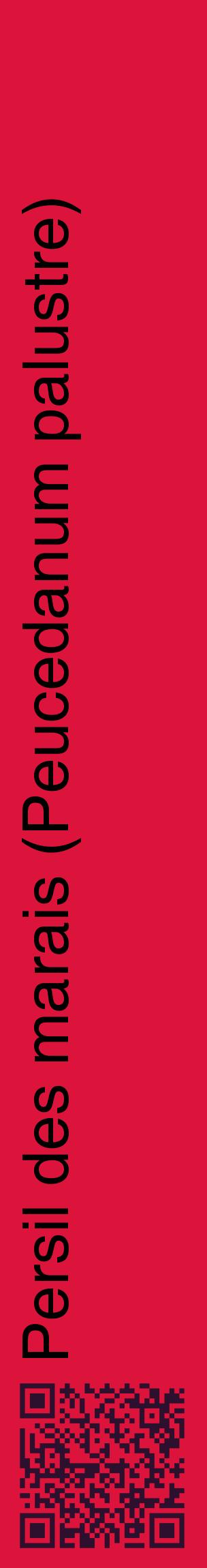 Étiquette de : Peucedanum palustre - format c - style noire36_basiquehel avec qrcode et comestibilité