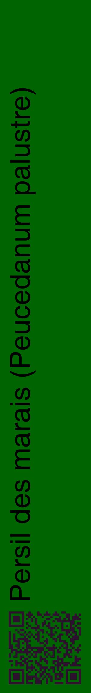 Étiquette de : Peucedanum palustre - format c - style noire8_basiquehel avec qrcode et comestibilité