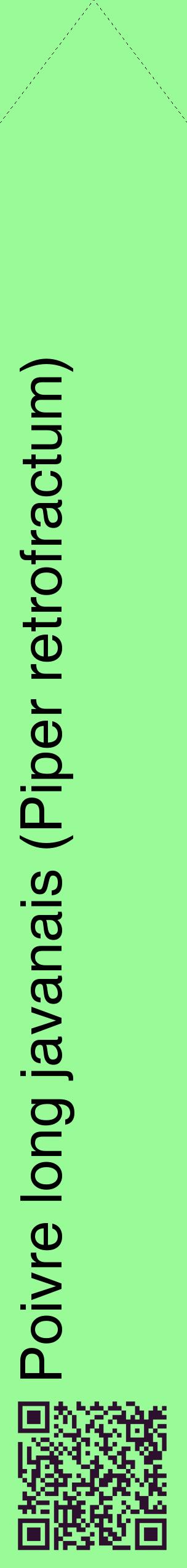 Étiquette de : Piper retrofractum - format c - style noire14_simplehel avec qrcode et comestibilité