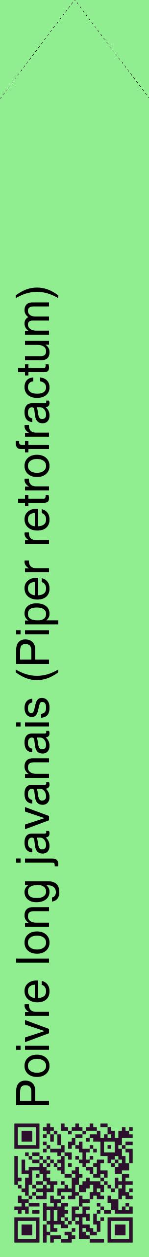 Étiquette de : Piper retrofractum - format c - style noire15_simplehel avec qrcode et comestibilité