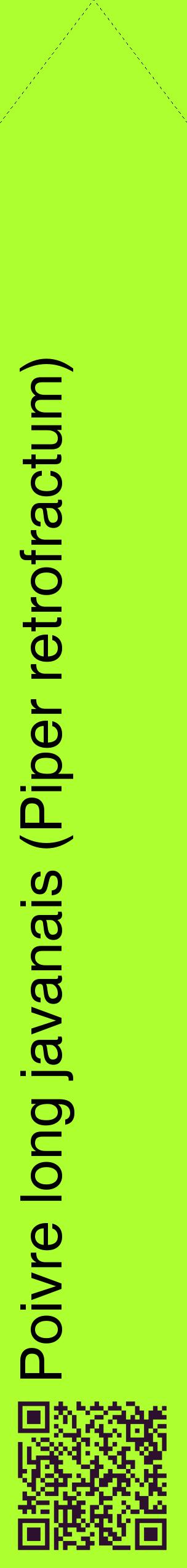 Étiquette de : Piper retrofractum - format c - style noire17_simplehel avec qrcode et comestibilité