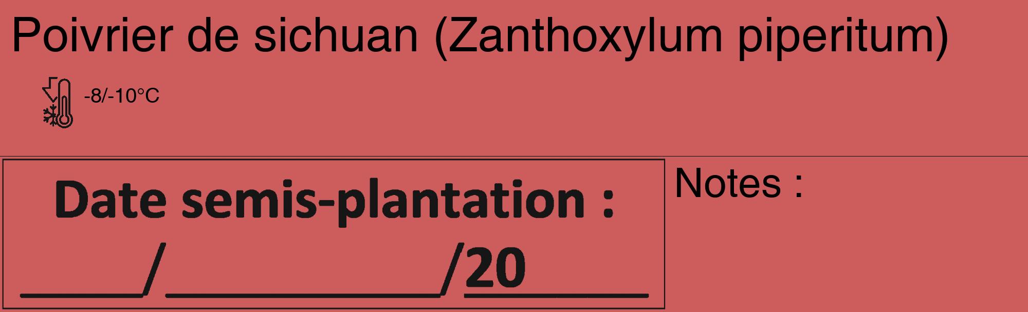 Étiquette de : Zanthoxylum piperitum - format c - style noire35_basique_basiquehel avec comestibilité