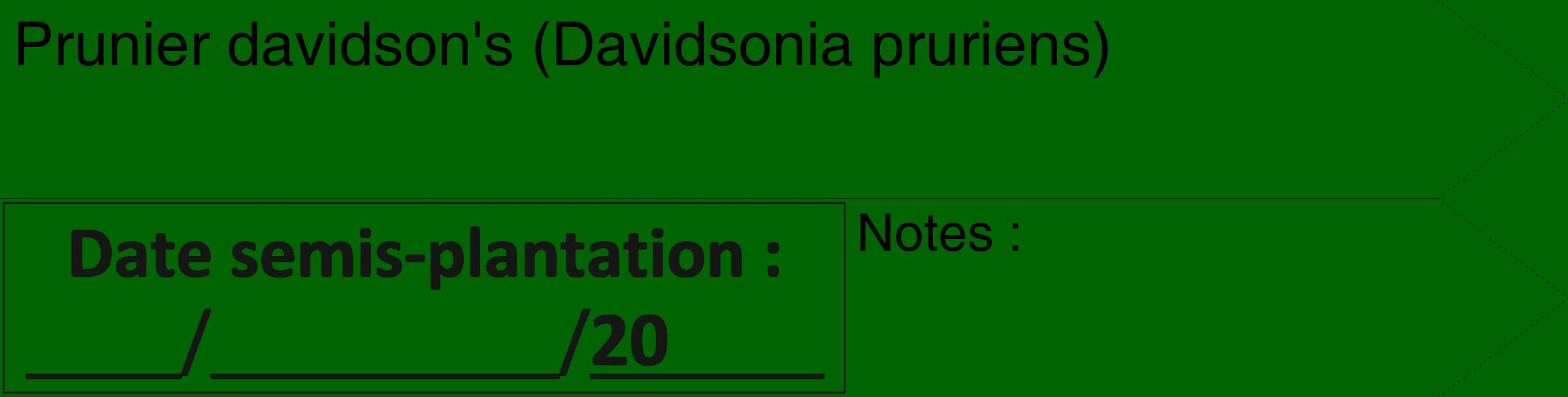 Étiquette de : Davidsonia pruriens - format c - style noire8_simple_simplehel avec comestibilité