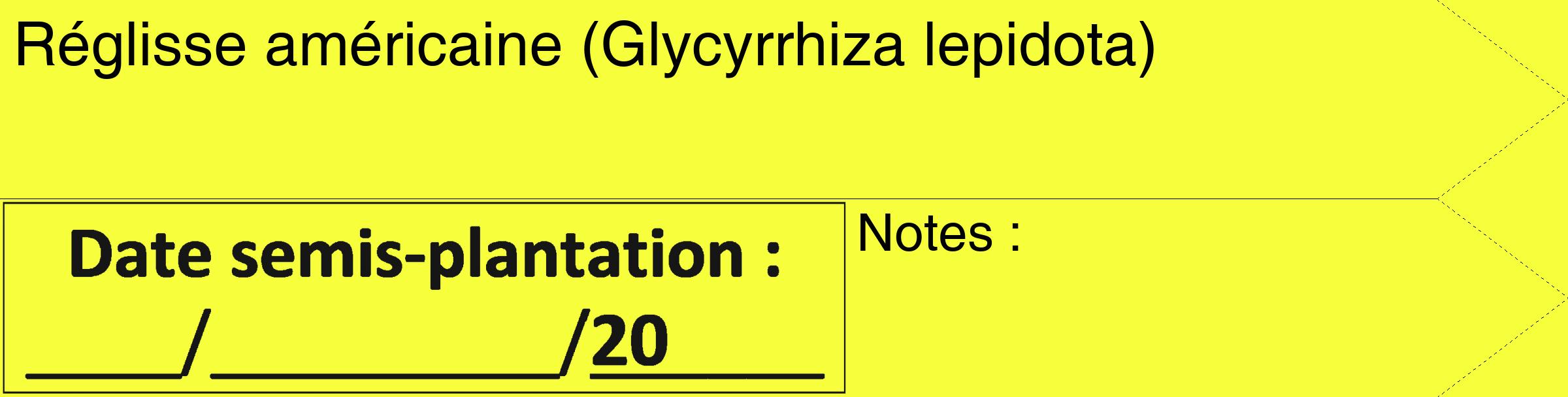 Étiquette de : Glycyrrhiza lepidota - format c - style noire18_simple_simplehel avec comestibilité