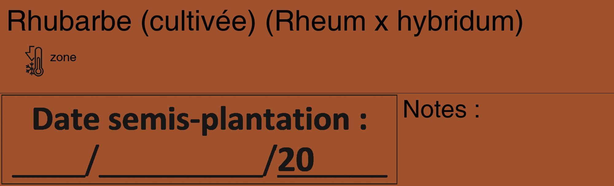 Étiquette de : Rheum x hybridum - format c - style noire32_basique_basiquehel avec comestibilité