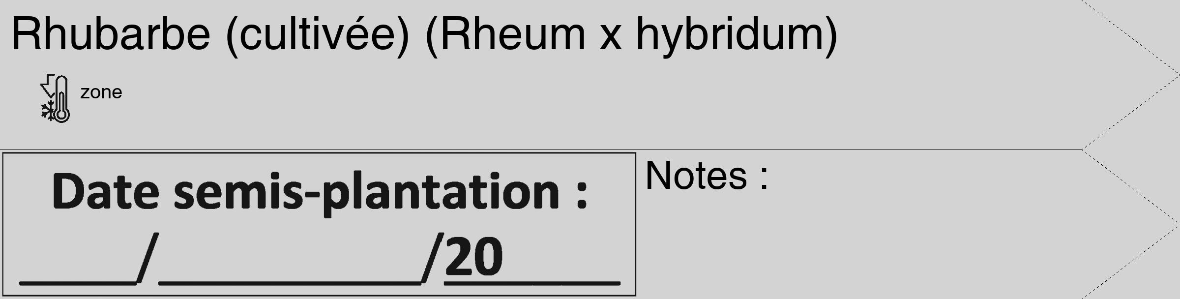 Étiquette de : Rheum x hybridum - format c - style noire56_simple_simplehel avec comestibilité