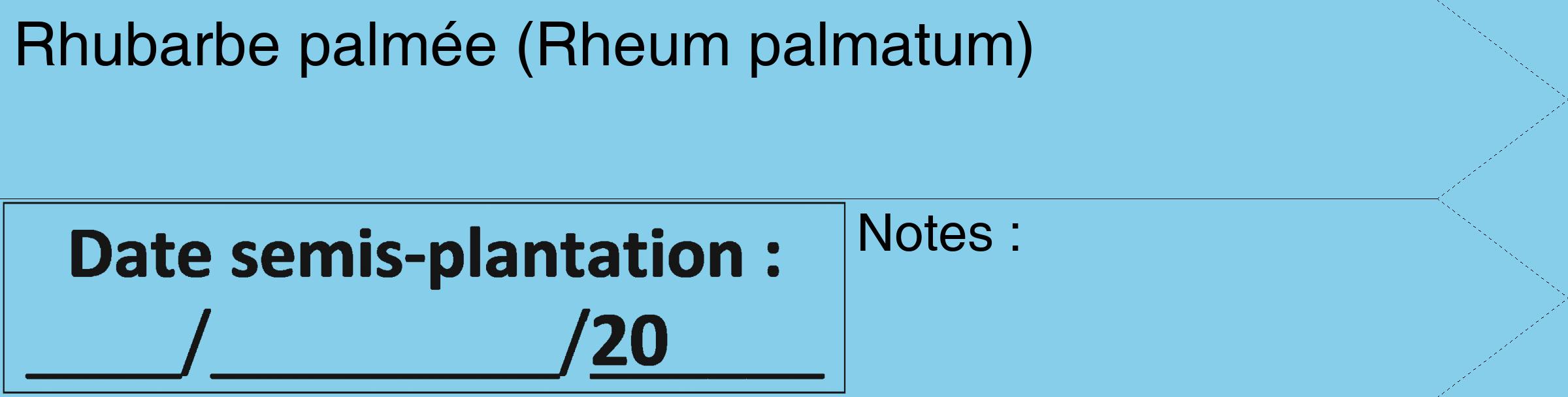 Étiquette de : Rheum palmatum - format c - style noire1_simple_simplehel avec comestibilité