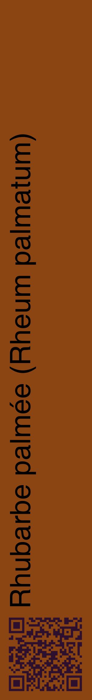 Étiquette de : Rheum palmatum - format c - style noire30_basiquehel avec qrcode et comestibilité