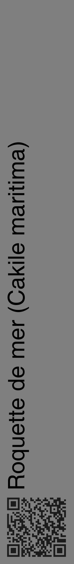 Étiquette de : Cakile maritima - format c - style noire31_basique_basiquehel avec qrcode et comestibilité - position verticale