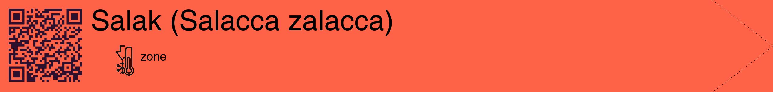 Étiquette de : Salacca zalacca - format c - style noire25_simple_simplehel avec qrcode et comestibilité