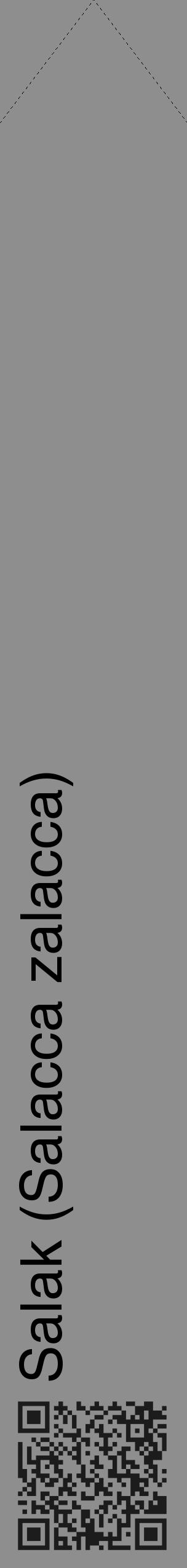 Étiquette de : Salacca zalacca - format c - style noire25_simple_simplehel avec qrcode et comestibilité - position verticale