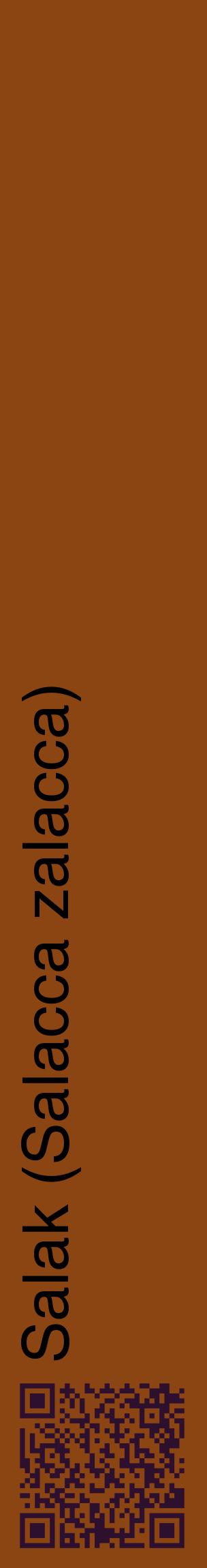 Étiquette de : Salacca zalacca - format c - style noire30_basiquehel avec qrcode et comestibilité