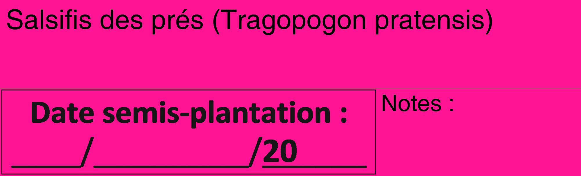 Étiquette de : Tragopogon pratensis - format c - style noire43_basique_basiquehel avec comestibilité