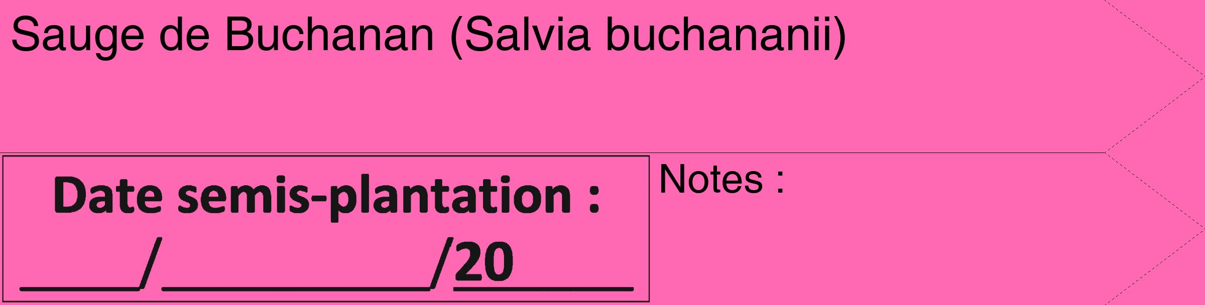 Étiquette de : Salvia buchananii - format c - style noire42_simple_simplehel avec comestibilité