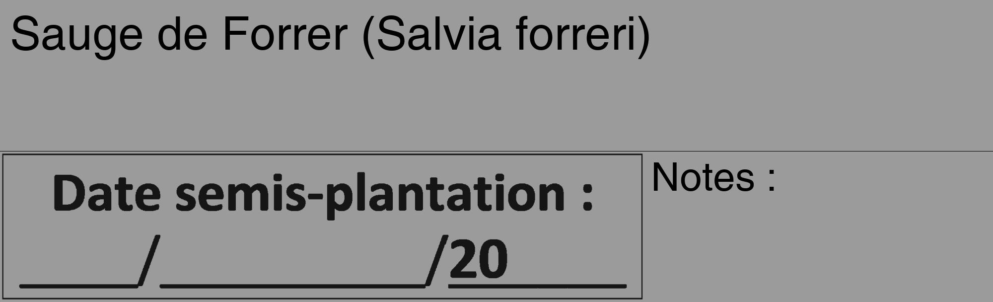 Étiquette de : Salvia forreri - format c - style noire52_basique_basiquehel avec comestibilité