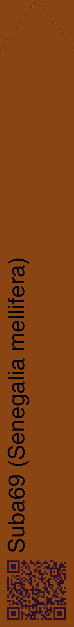 Étiquette de : Senegalia mellifera - format c - style noire30_simplehel avec qrcode et comestibilité