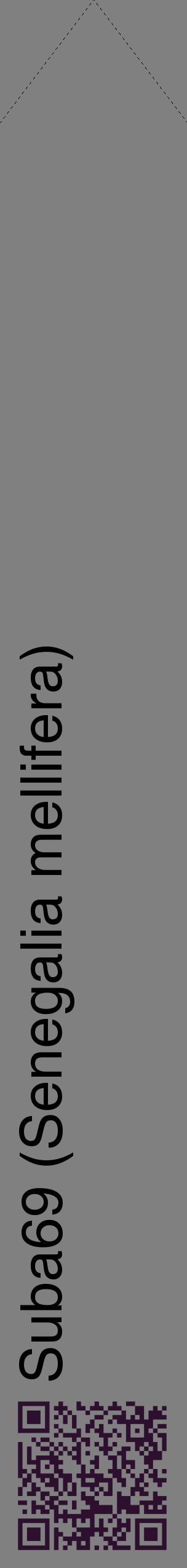 Étiquette de : Senegalia mellifera - format c - style noire57_simplehel avec qrcode et comestibilité