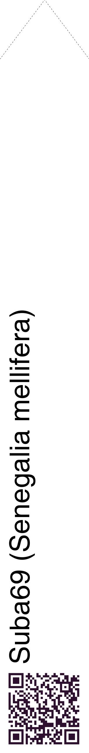 Étiquette de : Senegalia mellifera - format c - style noire60_simplehel avec qrcode et comestibilité