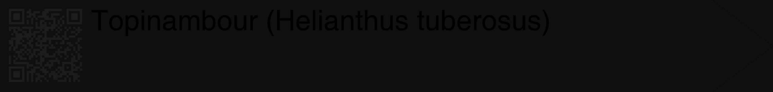 Étiquette de : Helianthus tuberosus - format c - style noire7_simple_simplehel avec qrcode et comestibilité
