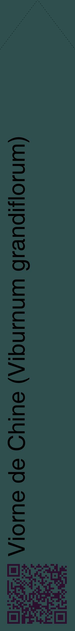 Étiquette de : Viburnum grandiflorum - format c - style noire58_simplehel avec qrcode et comestibilité